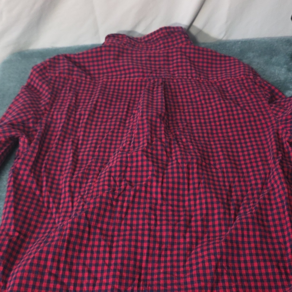 Old Navy Red and Black Plaid Button Up Shirt - Picture 3 of 3